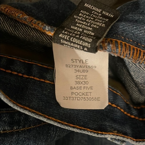 Polo Ralph Lauren Blue Straight Jeans with Classic Denim Style W38 L30 - Picture 3 of 6